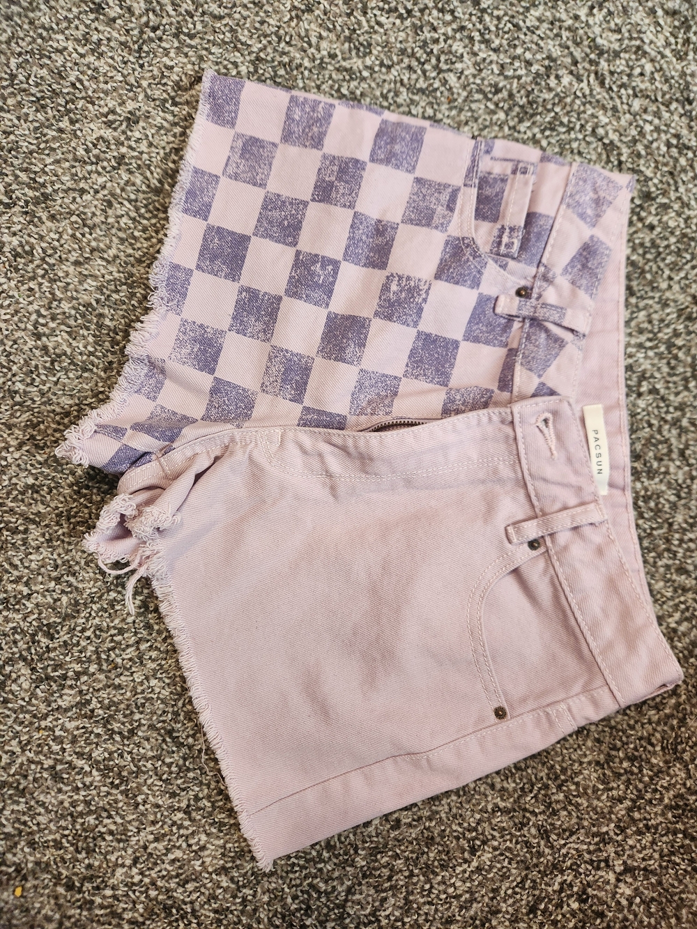 PacSun high-rise festival denim shorts